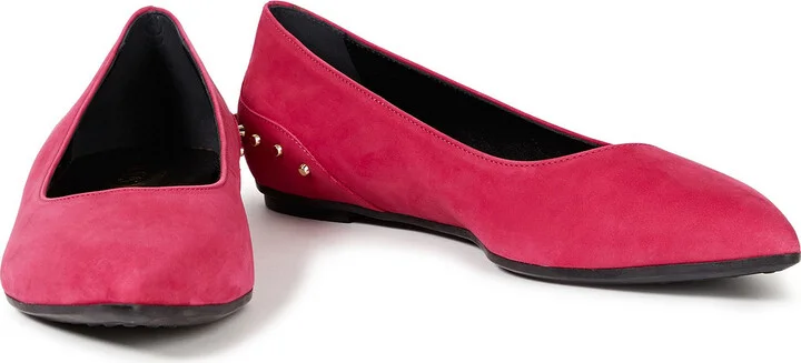 Studded suede point-toe flats - Image 2