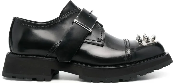 Studded Toe-Cap Monk Shoes