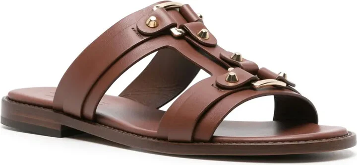 Studed Leather Slides - Image 2