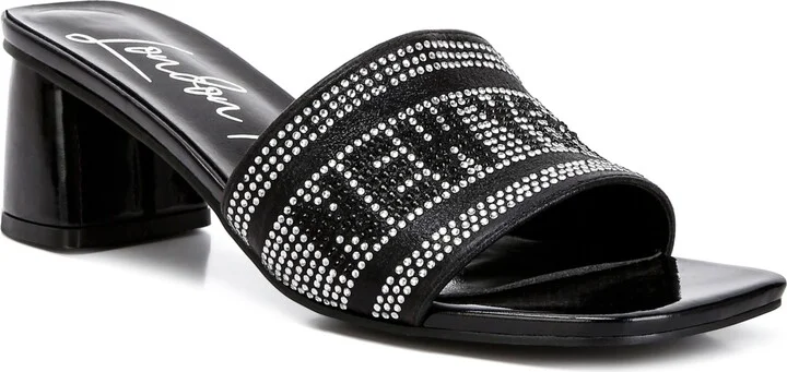Studio 55 Rhinestone Embellished Slide Sandal