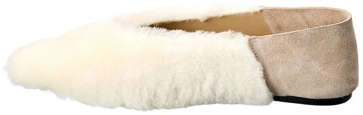 Studio Amelia Babouche Suede & Shearling Slipper - Image 2