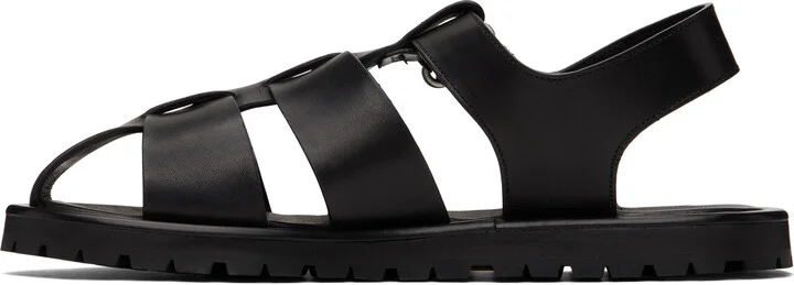 Studio Nicholson Black Sandom Sandals - Image 3