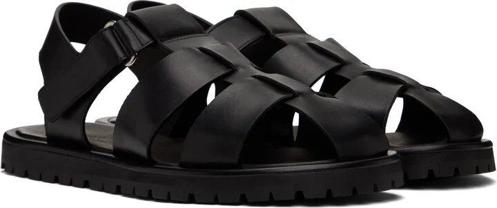 Studio Nicholson Black Sandom Sandals - Image 4
