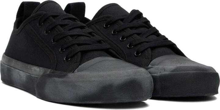 Studio Nicholson Navy Byrd Canvas Sneakers - Image 4