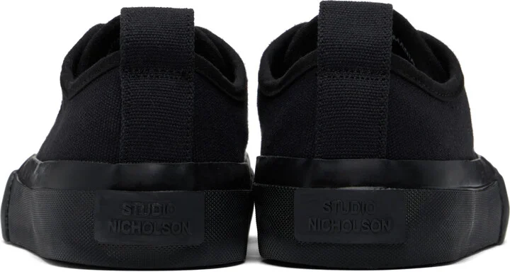 Studio Nicholson Navy Byrd Canvas Sneakers - Image 2