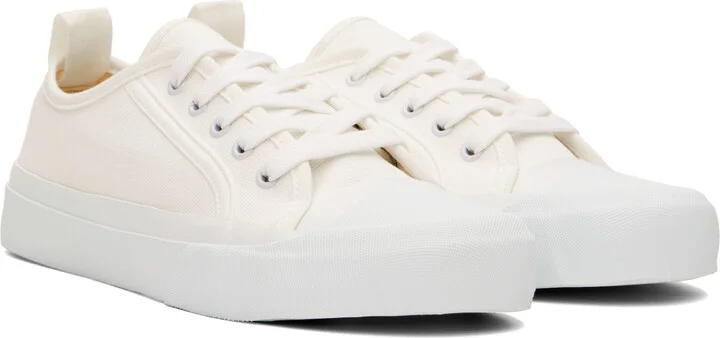 Studio Nicholson Off-White Byrd Canvas Sneakers - Image 4