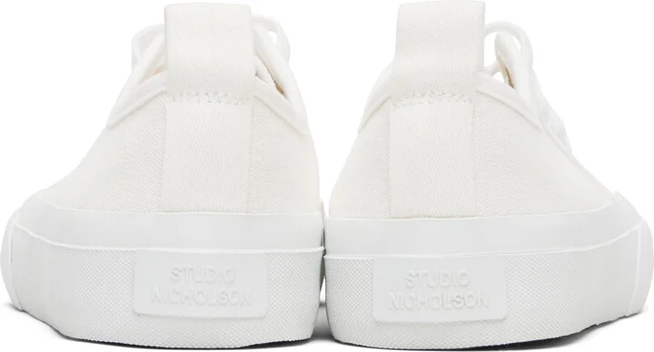 Studio Nicholson Off-White Byrd Canvas Sneakers - Image 2