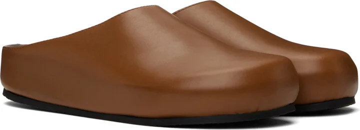 Studio Nicholson SSENSE Exclusive Brown Wearing Slip-On Loafers - Image 4