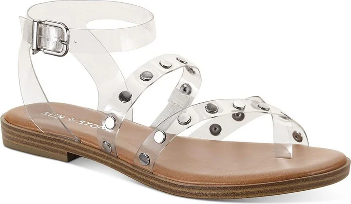 Studleyyc Womens Flat Ankle Strap Thong Sandals