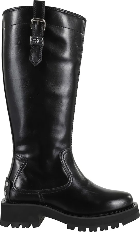 Studs High Boot Crinkle