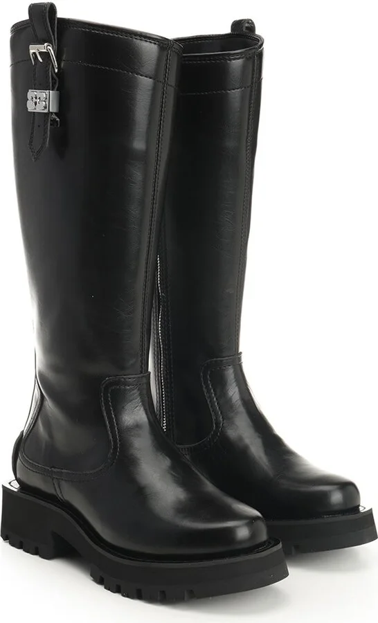 Studs High Boot Crinkle Oleatex - Image 2