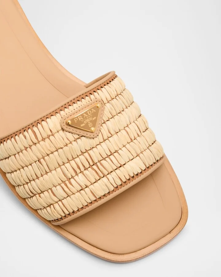 Stuoia Raffia Easy Slide Sandals - Image 2