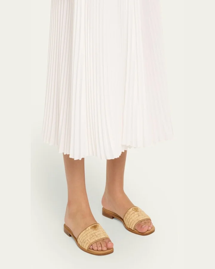 Stuoia Raffia Easy Slide Sandals - Image 3