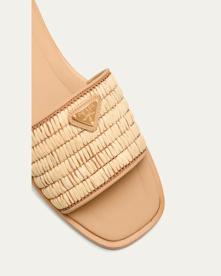 Stuoia Raffia Easy Slide Sandals - Image 7