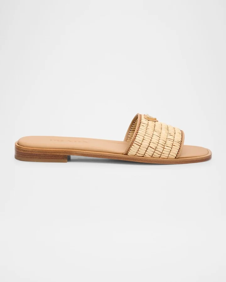 Stuoia Raffia Easy Slide Sandals