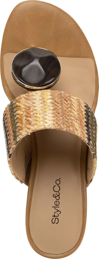 Style & Co Women's Brandyy Embellished Raffia Sandals, Exclusively at Macy's - Image 3