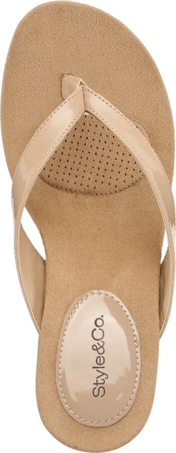 Style & Co Women's Chicklet Wedge Thong Sandals, Created for Macy's - Image 4