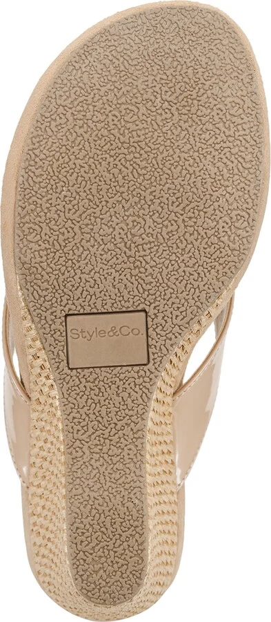Style & Co Women's Chicklet Wedge Thong Sandals, Created for Macy's - Image 5