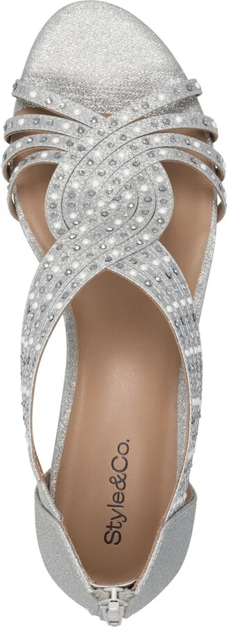 Style & Co Women's Ginifur Embellished Strappy Wedge Sandals, Created for Macy's - Image 3