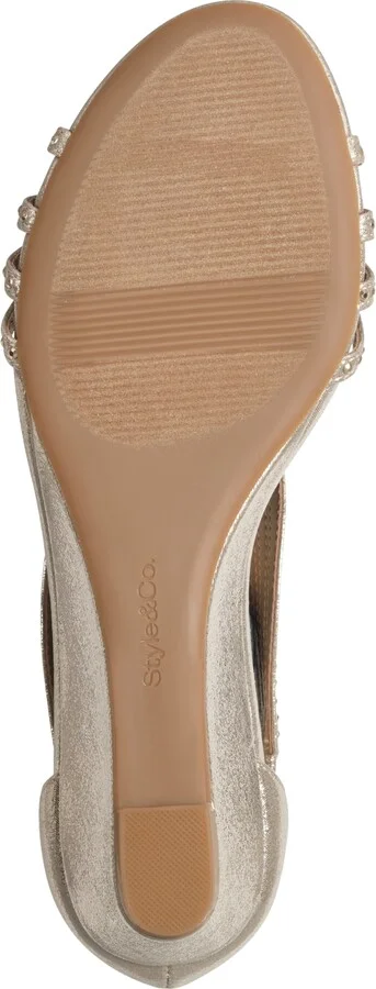 Style & Co Women's Ginifur Embellished Strappy Wedge Sandals, Created for Macy's - Image 6