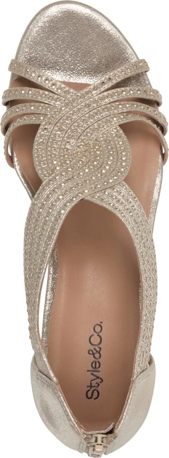 Style & Co Women's Ginifur Embellished Strappy Wedge Sandals, Created for Macy's - Image 7