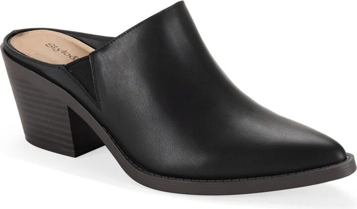 Style & Co Women's Leonaa Block Heel Pointed Toe Mules, Created for Macy's