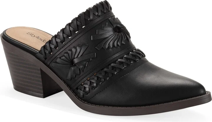 Style & Co Women's Lucyy Stitch Detail Block Heel Mules, Exclusively at Macy's