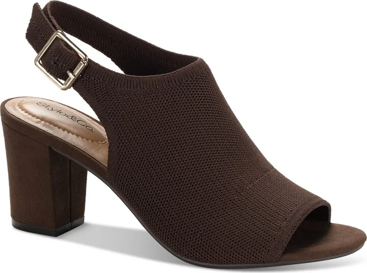 Style & Co Women's Peyyton Slingback Knit Dress Shooties, Exclusively at Macy's