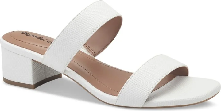 Style & Co Women's Victoriaa Double Band Block Heel Dress Sandals, Created for Macy's
