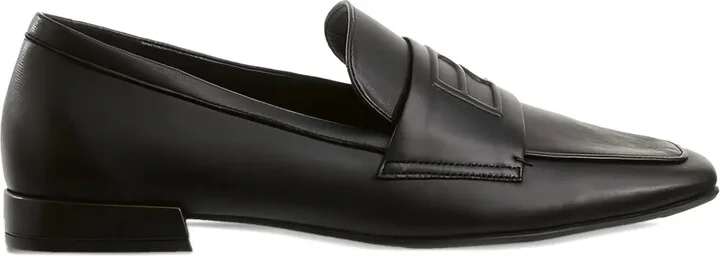 Sue leather loafers
