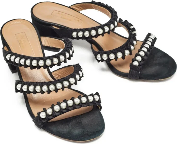 Suede 60mm Leather Sandals - Image 2