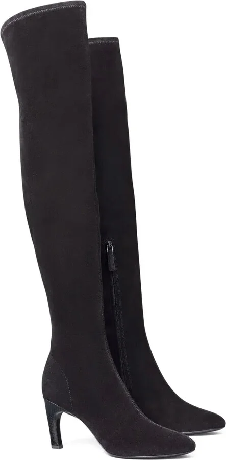Suede 80mm Above-Knee Boots - Image 2