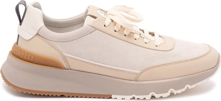 Suede And Calfskin Sneakers