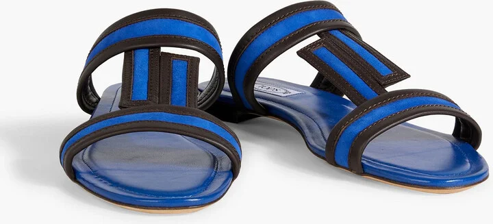 Suede and leather sandals - Image 2