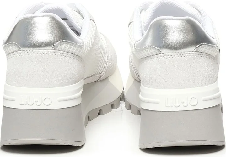 Suede And Mesh Platform Sneakers - Image 3