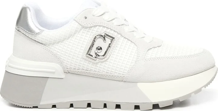 Suede And Mesh Platform Sneakers