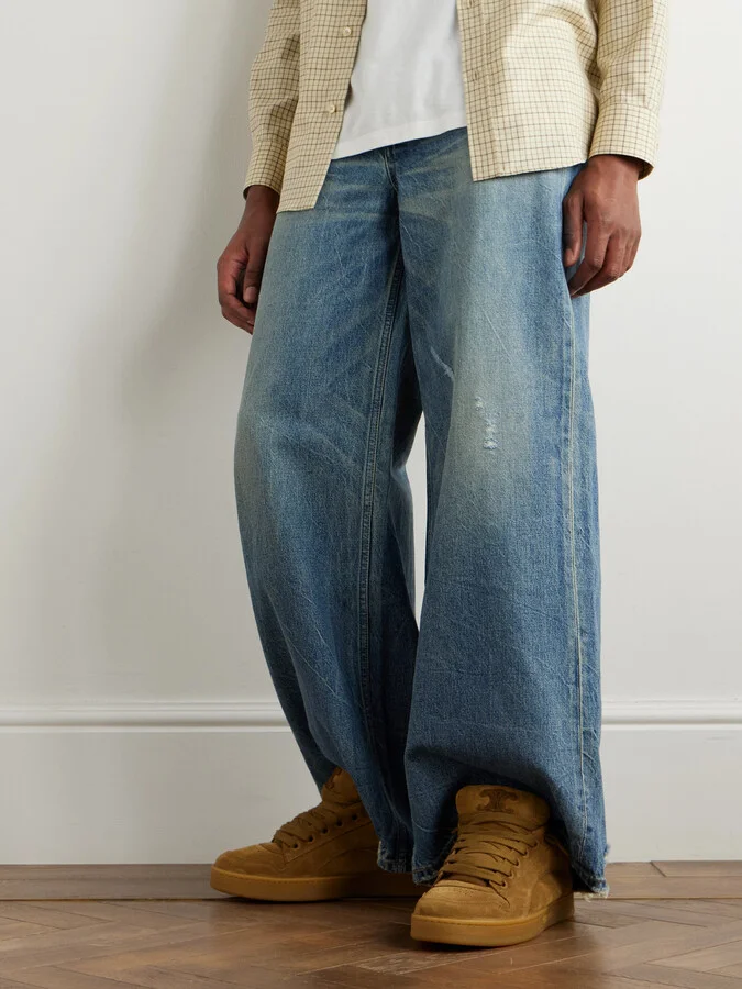 Suede and Mesh Sneakers - Image 2