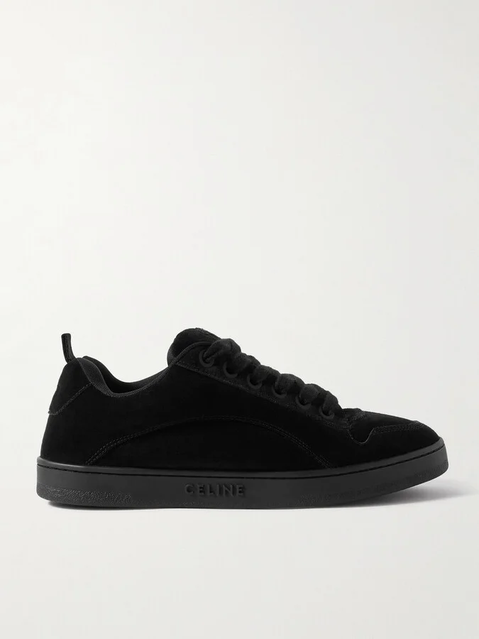 Suede and Mesh Sneakers