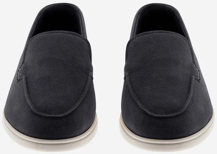 Suede And Monogram Loafers