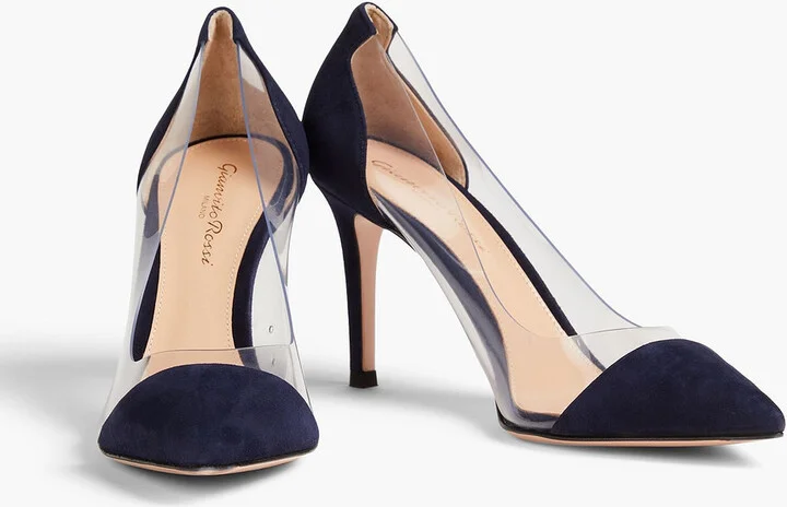 Suede and PVC pumps - Image 2