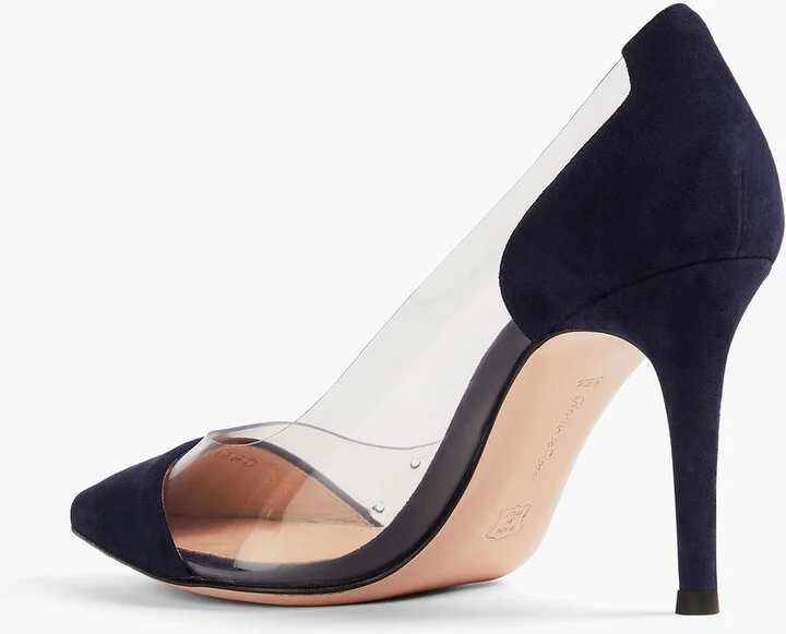 Suede and PVC pumps - Image 3