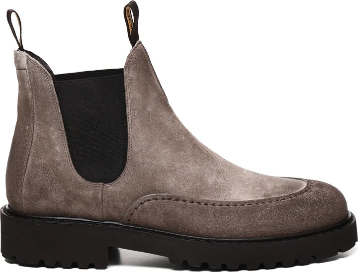 Suede And Rubber Ankle Boot