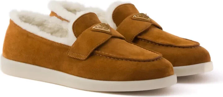 Suede and shearling loafers - Image 2