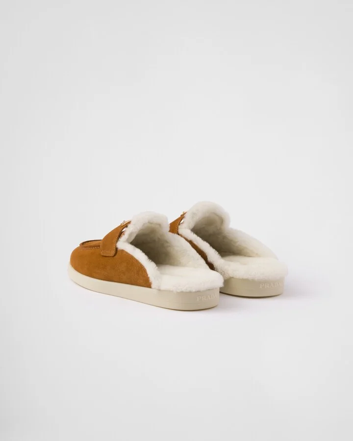 Suede and shearling slippers - Image 5