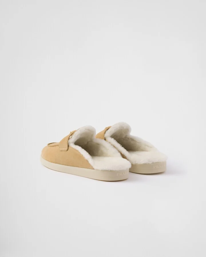 Suede and shearling slippers - Image 5