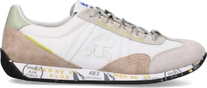 Suede And Technical Fabric White Jackyx Sneakers