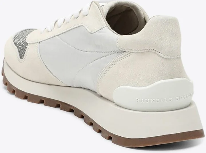 Suede and Techno Low-Top Sneakers - Image 2