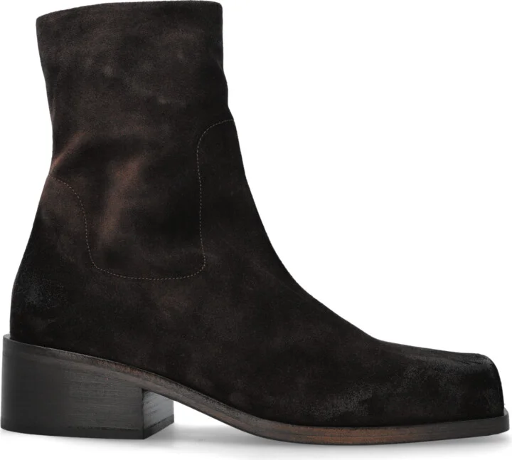 Suede Ankle Boots, , - Brown