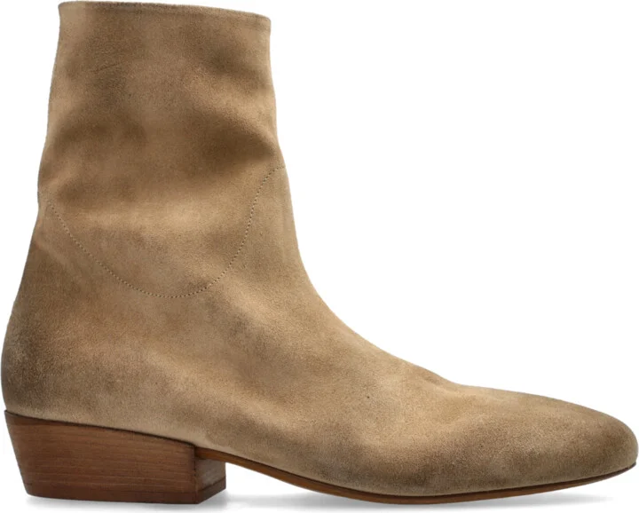 Suede Ankle Boots, , - Brown
