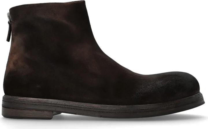 Suede Ankle Boots, , - Brown